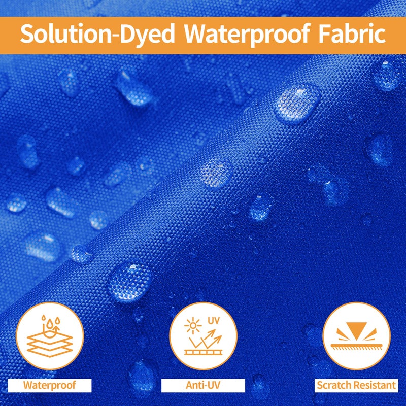 iCover غطاء قارب قابل للسحب iCOVER - 23'-24' غطاء تارس ثقيل مقاوم للماء مع حقيبة تخزين، يناسب هياكل V، صيد الأسماك والتزلج، أسلوب احترافي، قوارب صيد، قوارب سريعة، بطول يصل إلى 23 قدم - 24 قدم وعرض 102 بوصة - Image 3